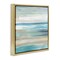 Stupell Industries Abstract Beach Sand Ocean Waves Framed Floater Canvas Wall Art